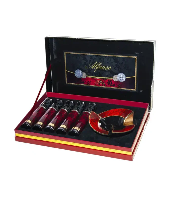 Alfonso Cigar Gift Pack 5 Exclusivo Tubos w/Ashtray